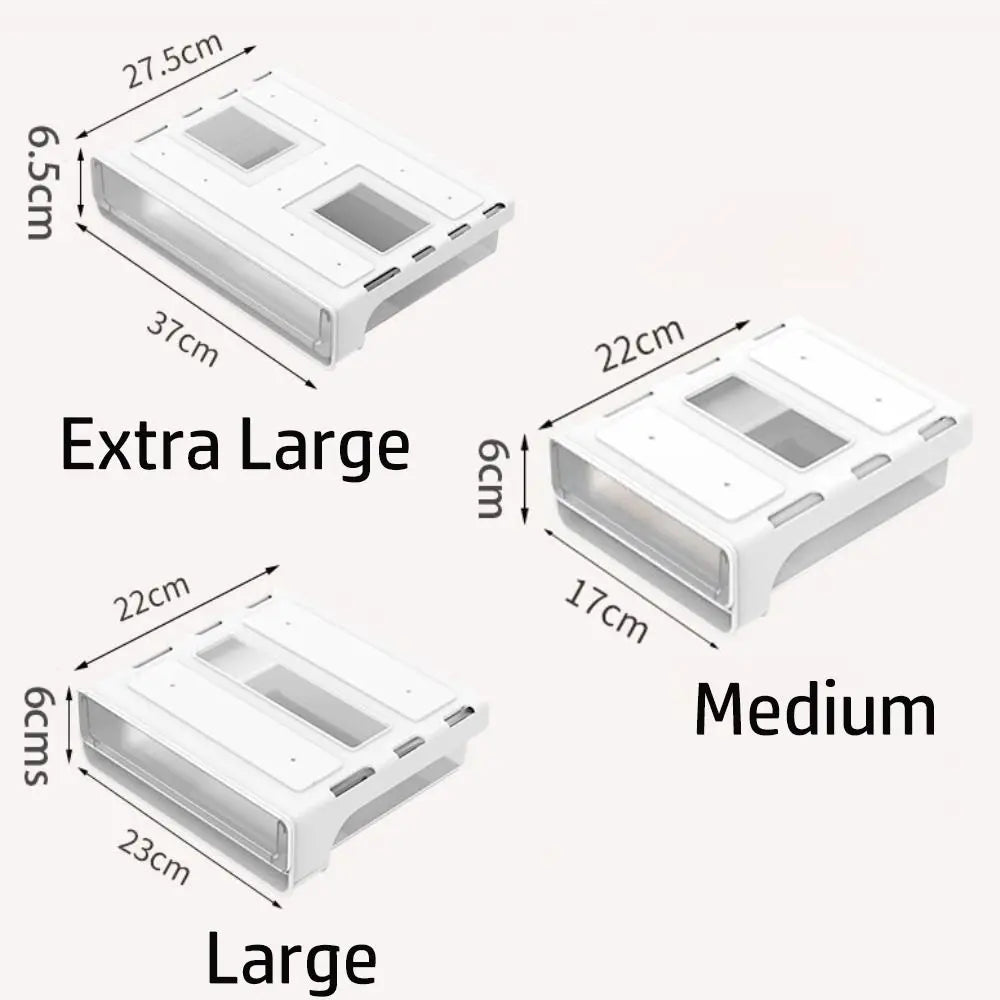 rangement tiroir transparent moderne blanc grande capacité multiple utilisation rechargeable