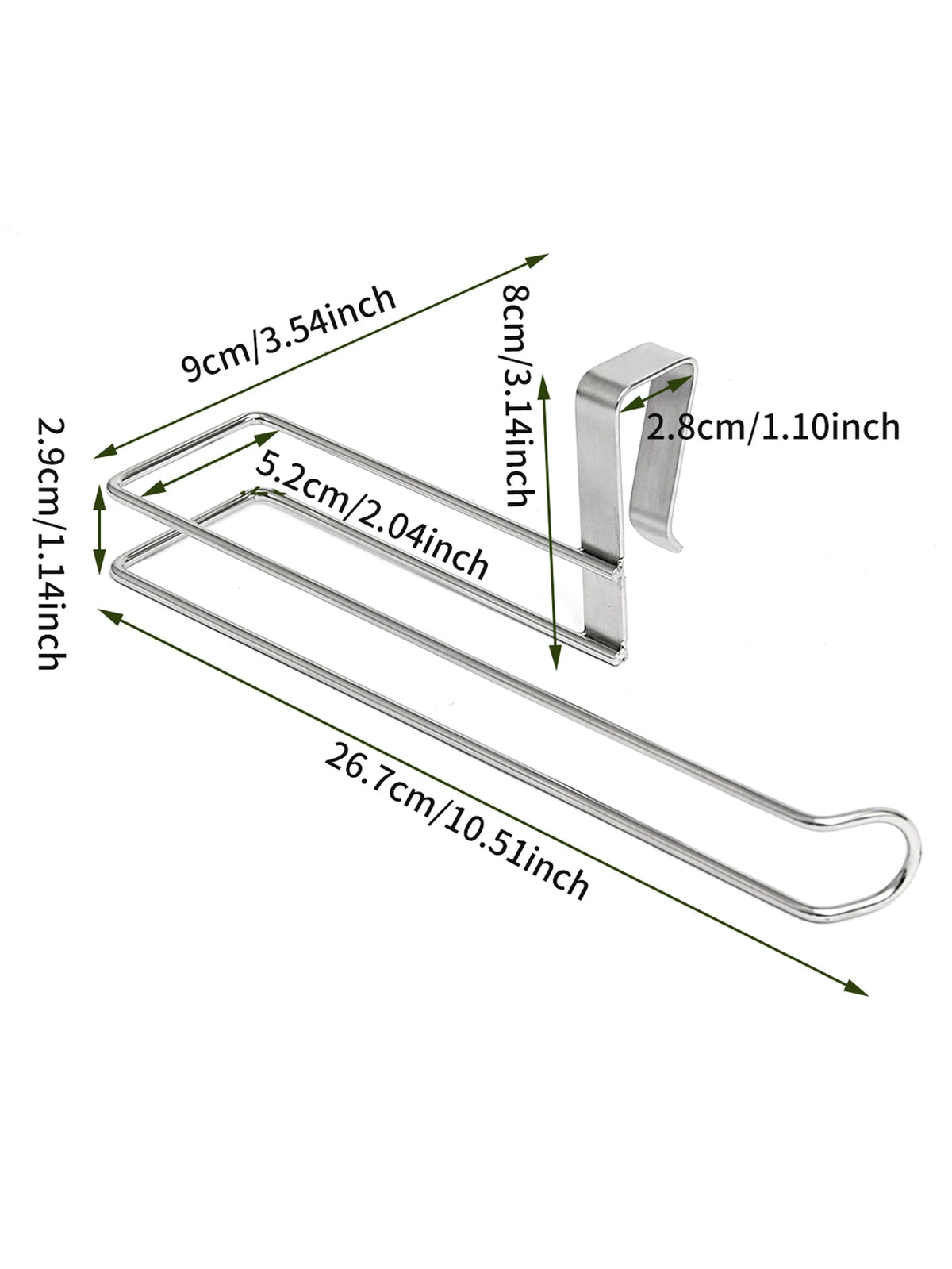 porte serviettes moderne acier inoxydable blanc argenté cuisine respectueux environnement fixations