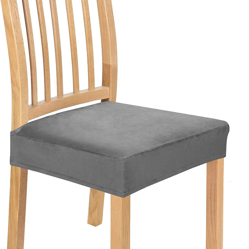 housses chaise velours moderne gris élasthanne polyester amovibles lavables anti poussière fauteuil mariage banquet
