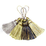 pompons rideaux noir beige doré argent bleu marine classiques tissés opaques 21cm 8cm