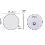 miroir rond lumineux moderne éclairé led blanc gris doré aluminium salle bain