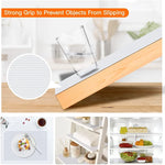 liners étagères anti poussière adhésifs gris clair texture micro perforée moderne cuisine réfrigérateur