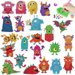 stickers décoration monstres colorés diamant adhésif kit débutants modernes enfants adultes
