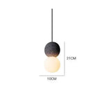 suspension lumineuse moderne noir blanc grains opacité câble pendentif minimaliste terrazzo chambre