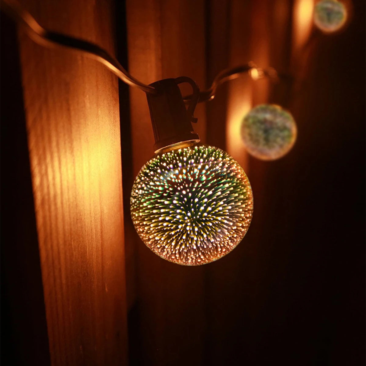lampe led multicolore effet fibre optique moderne base bois intérieur éclairage événement