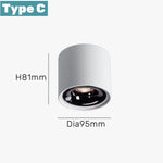 Spot lumineux moderne LED 12W blanc noir anti éblouissement détecteur mouvement 3000K 4000K 6000K