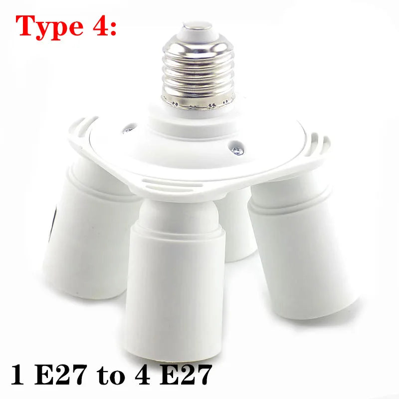 adaptateur E27 douilles led base lumiere support ajustable moderne blanc opaque