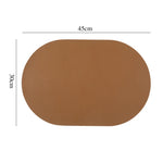 tapis table moderne marron beige bleu clair noir imperméable résistant l'huile uni sans fixation
