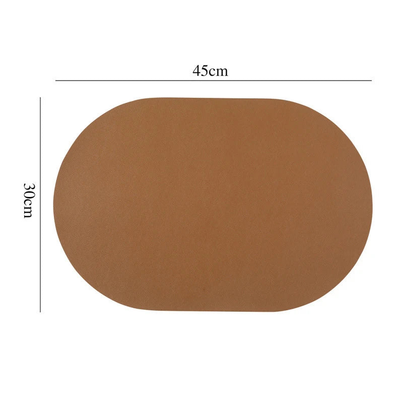 tapis table moderne marron beige bleu clair noir imperméable résistant l'huile uni sans fixation