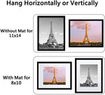 cadres photo modernes noir blanc mat amovible tour eiffel 5x7 8x10 11x14