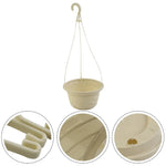 pots suspendus blancs modernes crochets métalliques balcon jardin decorationextérieurporte plantespaniersuspendus