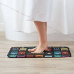 tapis flanelle antidérapant imperméable motifs pédales guitare moderne sol intérieur