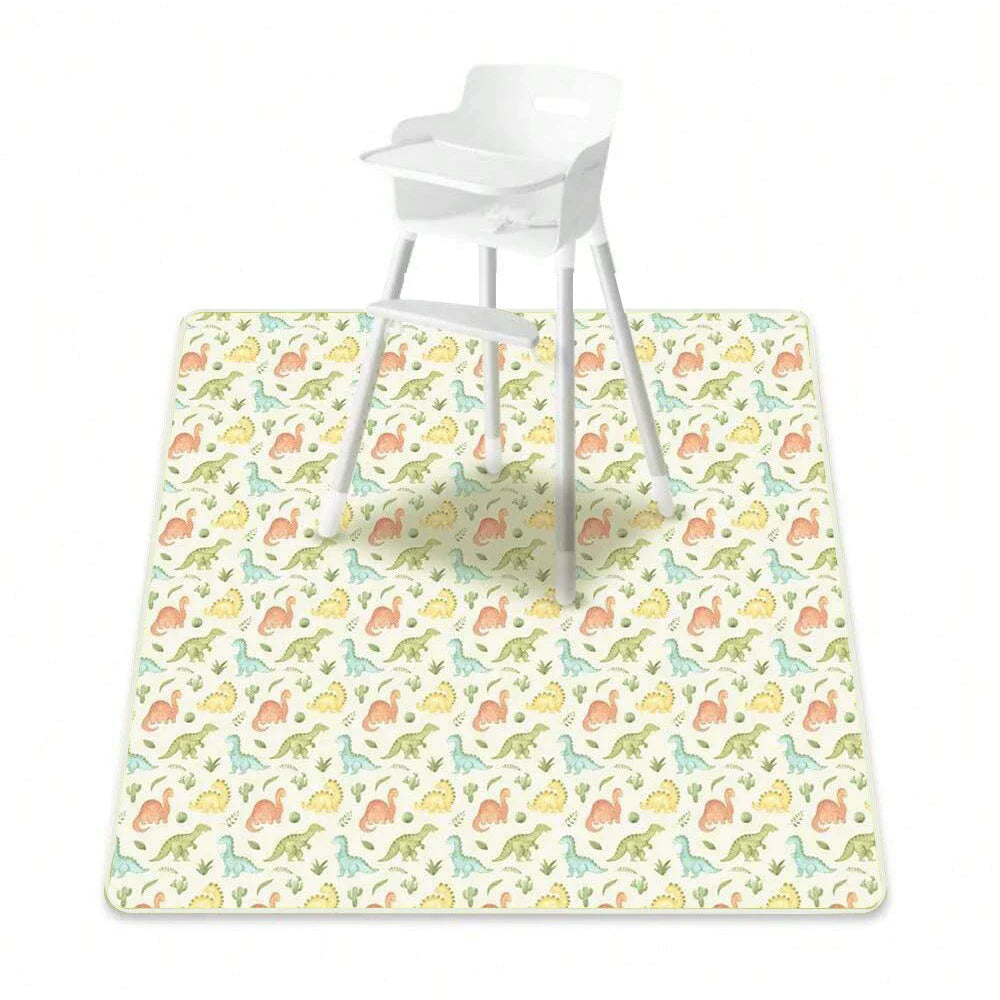 tapis imperméable anti dérapant voitures rayures dinosaures fleurs moderne enfantin blanc orange bleu vert
