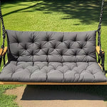 coussin balançoire bleu marine tufté confortable 150x50x12.7cm chaînes métalliques non amovible lavable main