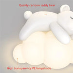 lampe murale décorative ours nuage enfant blanc moderne chambre éclairage mur fixé LED