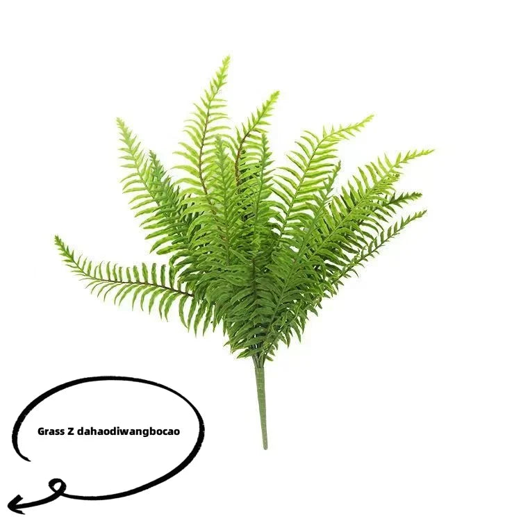 plantes artificielles soie vertes feuilles fines naturelles extérieur accrochées fêtes mariages