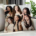 housses coussin imprimées polyester blanc motif personnes modernes 30x30cm 35x35cm 40x40cm 45x45cm 50x50cm