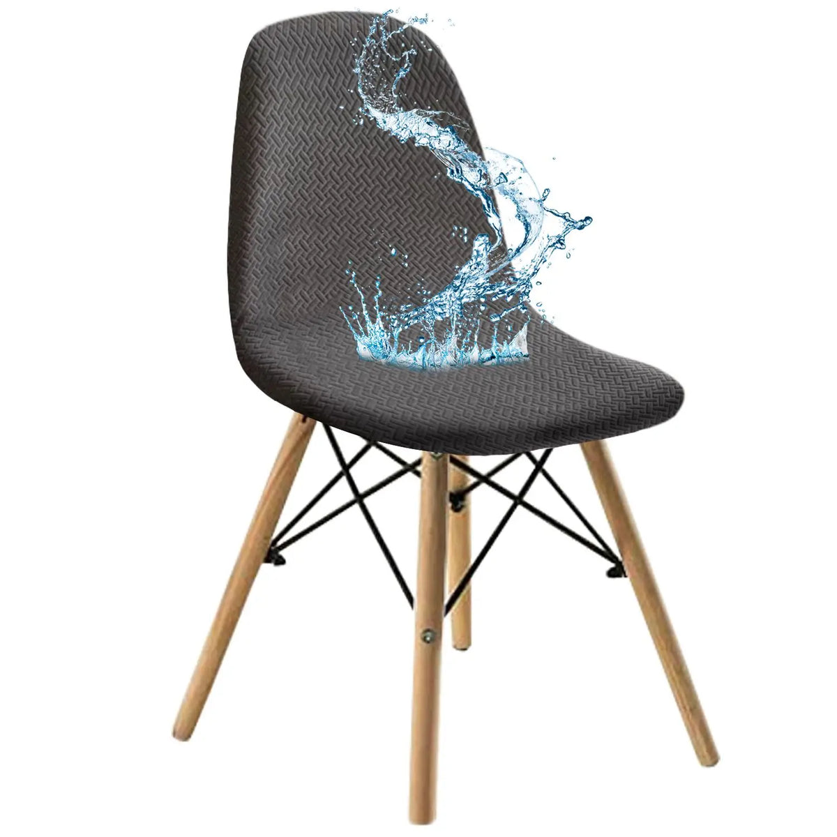 housse chaise jacquard elasthanne polyester moderne vert beige bleu marine noir gris marronpaque minimaliste