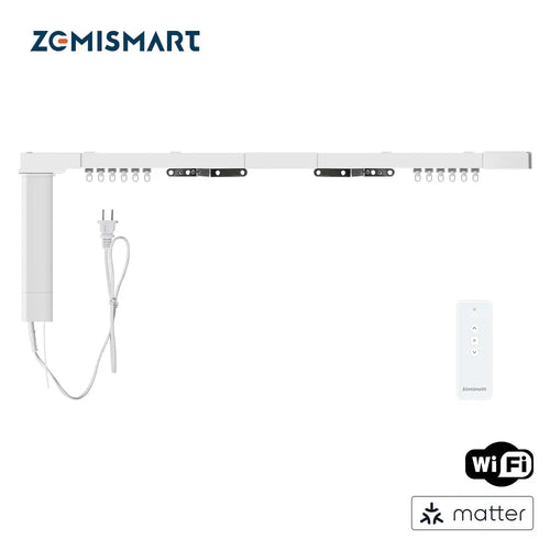 moteur rideau électrique intelligent wifi blanc moderne télécommande contrôle smartphone maison connectée