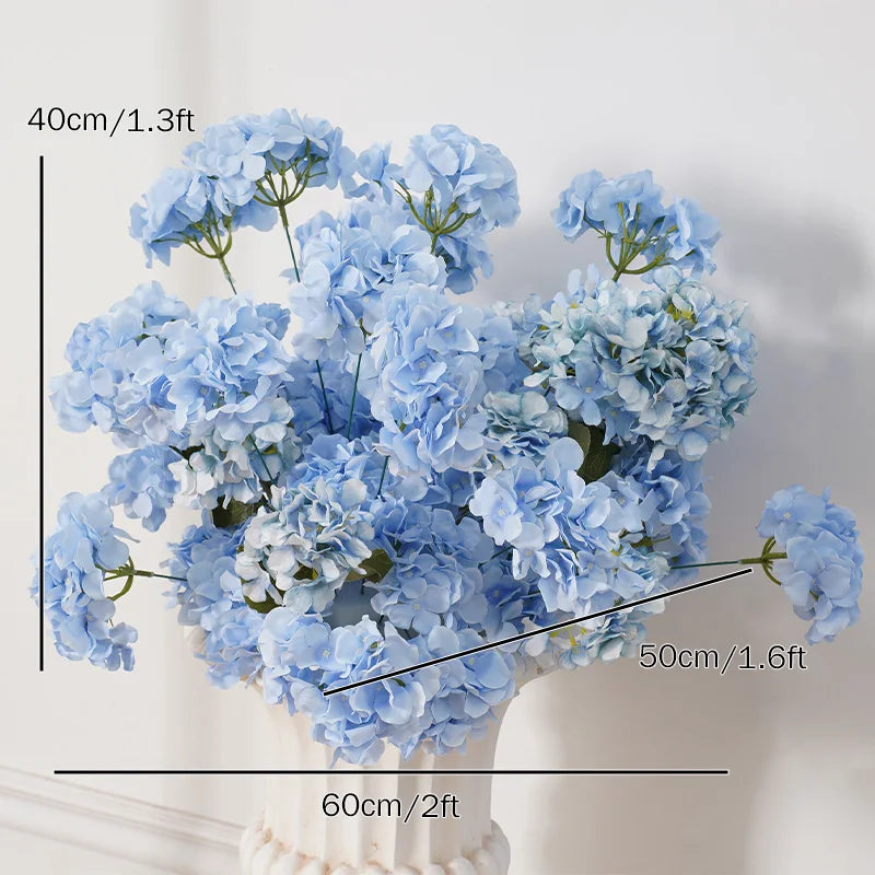 Décoration mariage arche fleurs artificielles bleu soie élégante extérieure anniversaire backdrop