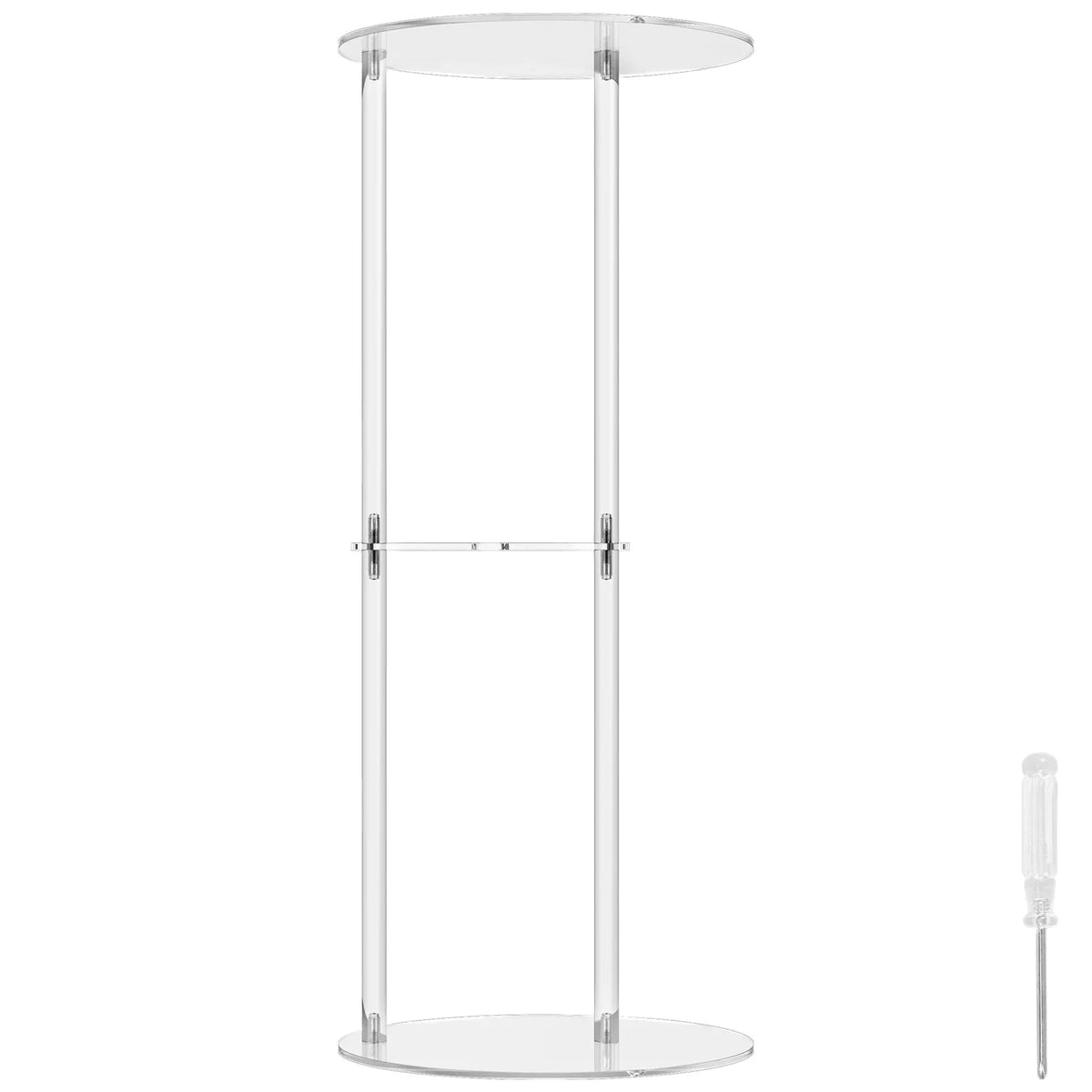 table ronde transparente moderne table basse minimaliste diamètre 25cm hauteur 60.5cm plateau opaque