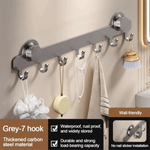 porte serviettes mural ventouse crochets gris moderne salle bain