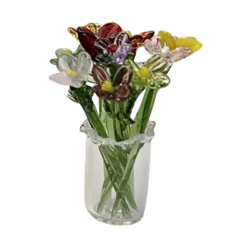bouquet fleurs artificiel rose vert violet blanc rouge minimaliste maison