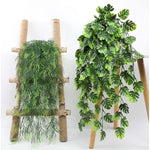 feuilles vigne vertes suspens plante artificielle décoration extérieure moderne balcon anniversaire exposition festive mariage