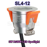 projecteur led spot argent orange moderne câble noir connecteur rouleau réglable télécommande