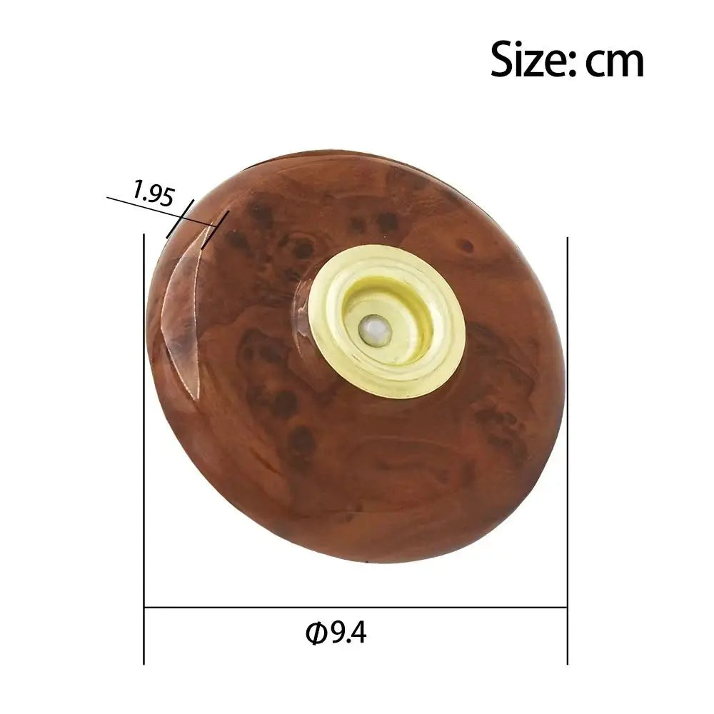 disques decoratifs insert metallique noir marron nuances carbone aspect bois vintage