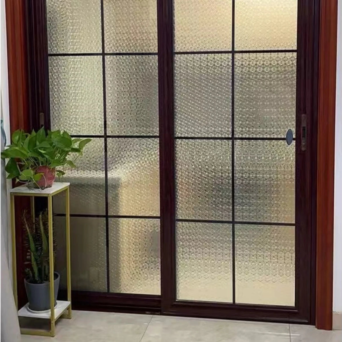 film décoratif fenêtre étoiles moderne adhésif protection uv thermique transparent