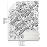 couverture graphique moderne abstraite coeurs lettres stylisées blanc noir décoration intérieure