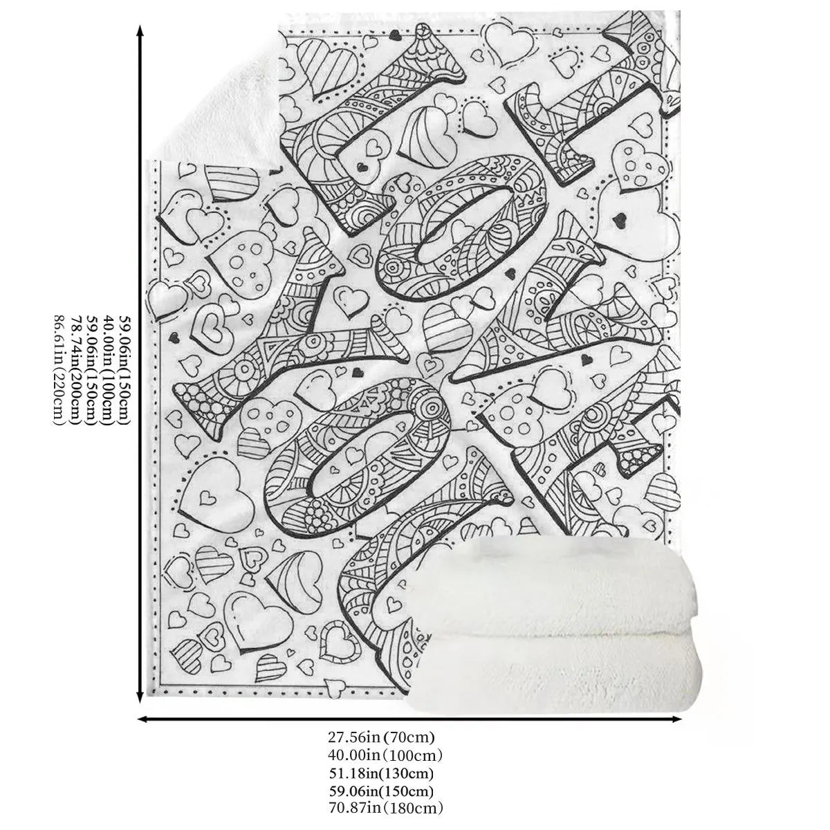 couverture graphique moderne abstraite coeurs lettres stylisées blanc noir décoration intérieure