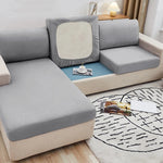 Housse de coussin amovible corail en situation déco