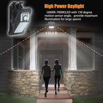 lampe solaire extérieure led détecteur mouvement ip65 moderne clips noir