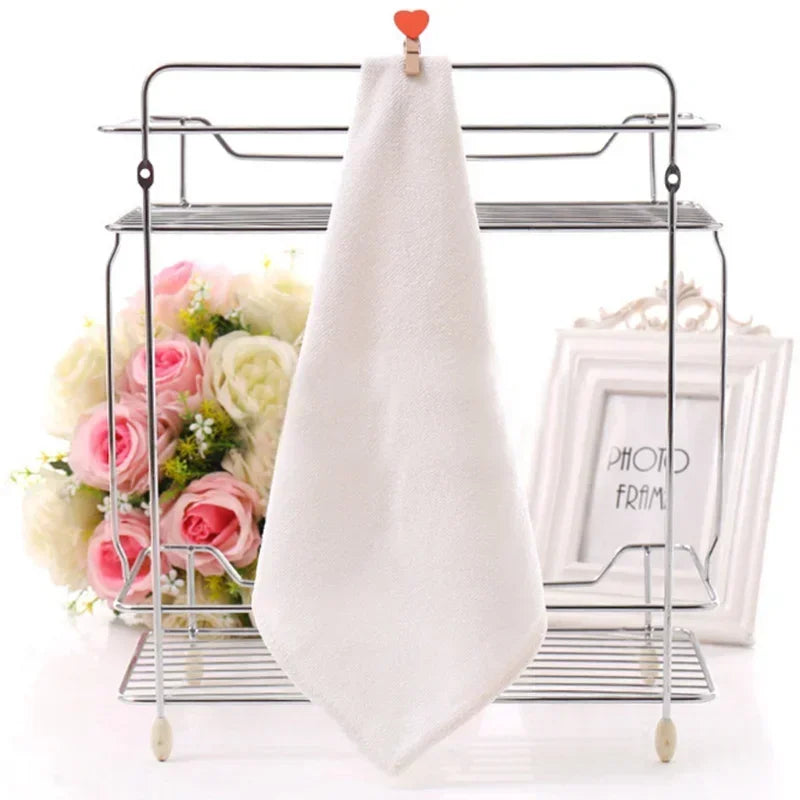 serviettes main blancs sèchent rapide compacts lavables machine 25x25cm classique pack 10 pièces