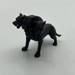figurine chien trois têtes cerbère noir texturé 3d mythologique fantastique décoration maison