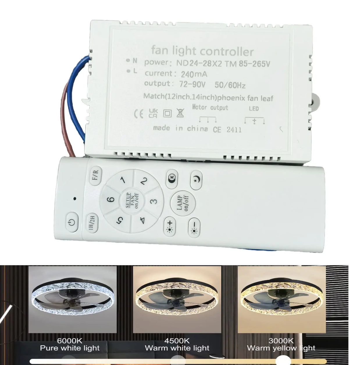contrôleur ventilateur led télécommande ruban led 240ma blanc argenté moderne