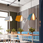 Suspension lumineuse moderne métal noir bleu papier plié origami 25cm 30cm chambre salon étude
