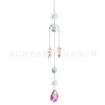 guirlande décorative cristaux célestes soleil lune étoile arc ciel chaîne métallique boho