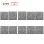 tapis sol antidérapant cailloux gris blanc moderne 30cm 30cm clips geometrique