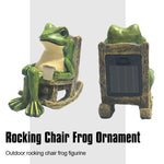 lampe solaire extérieure grenouille résine verte led moderne jardin vacances