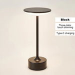 lampe table rechargeable or bronze noir tactile usb moderne minimaliste