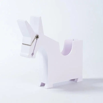 support stylos porte papier cheval blanc rose rouge moderne minimaliste clips