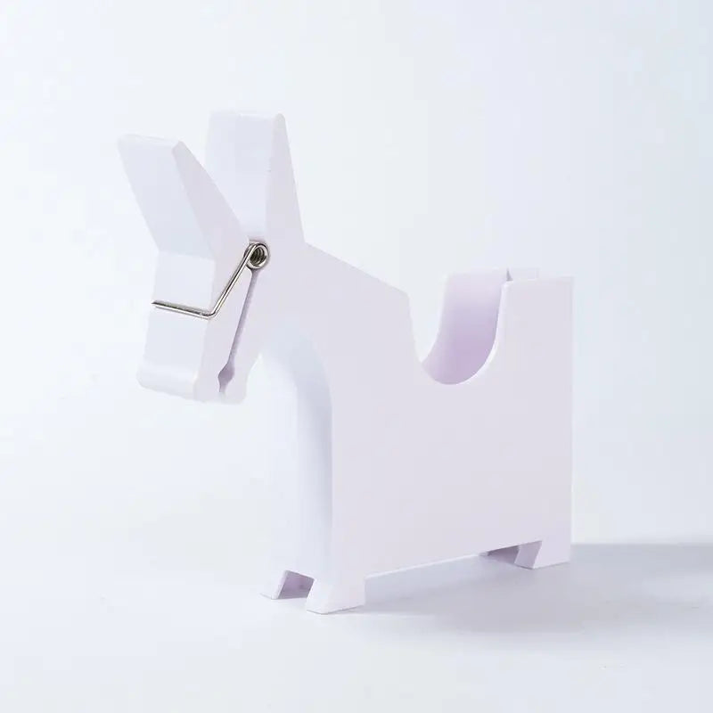 support stylos porte papier cheval blanc rose rouge moderne minimaliste clips