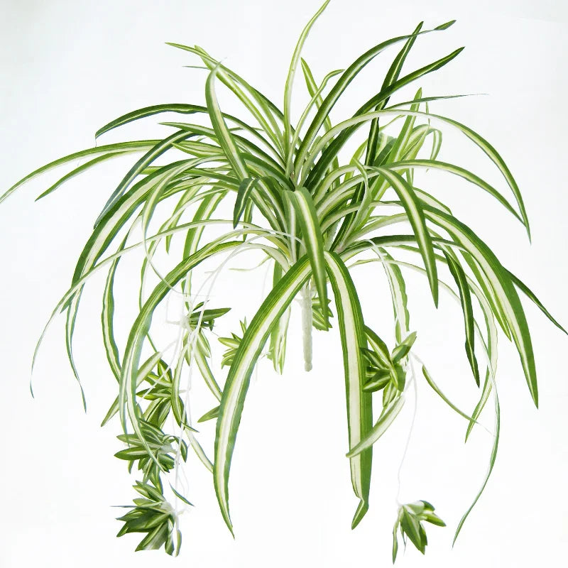 décoration intérieure plante verte pot couleur feuilles longues PVC suspension chambre salon