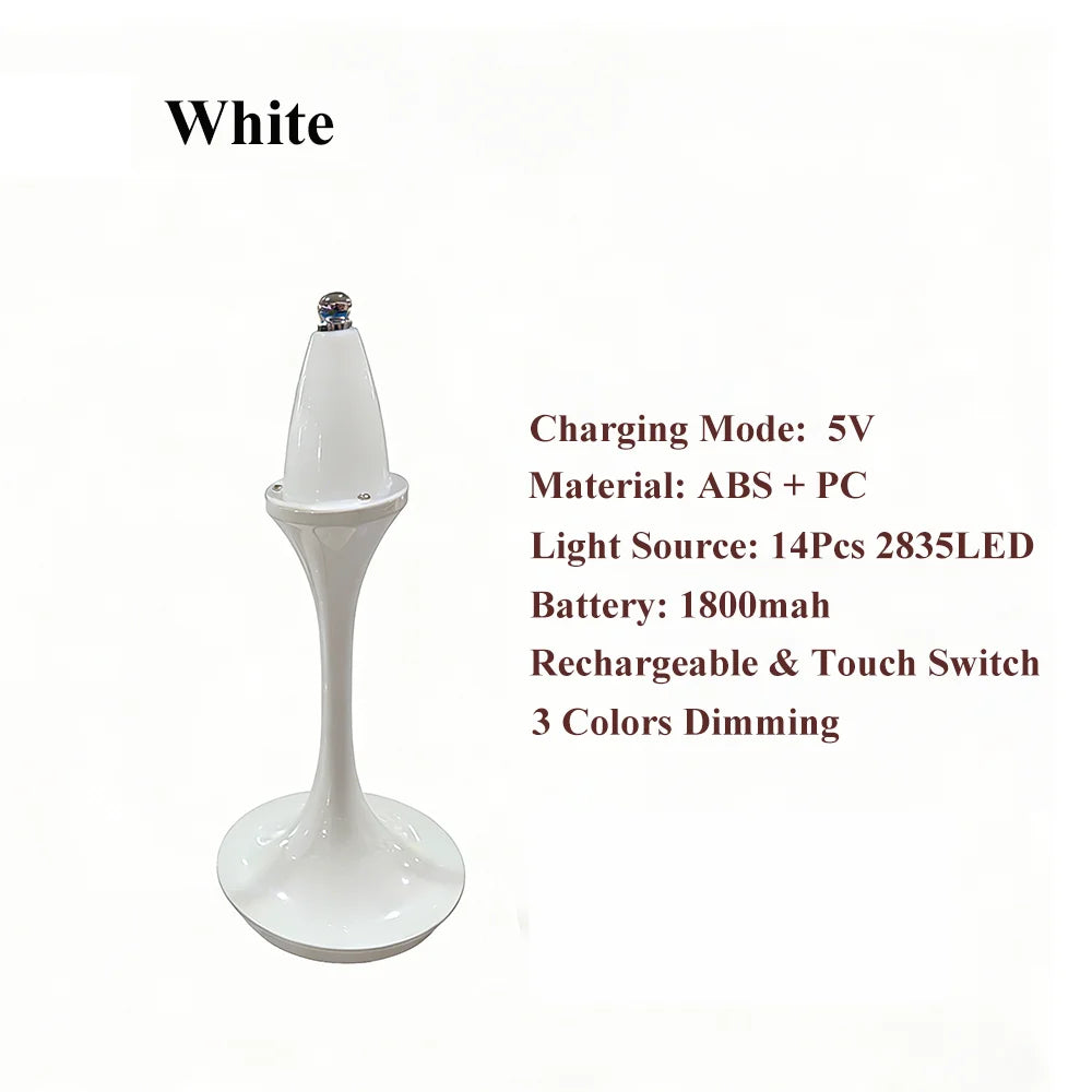 lampe chevet moderne rechargeable usb 5w orange tactile flux lumineux 60 ledABL