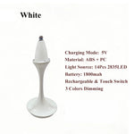lampe chevet moderne rechargeable usb 5w orange tactile flux lumineux 60 ledABL
