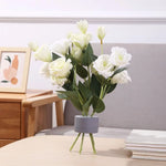 support fleurs moderne élégant beige clair trous circulaires boîte emballage fleurs artificielles transparent ornement