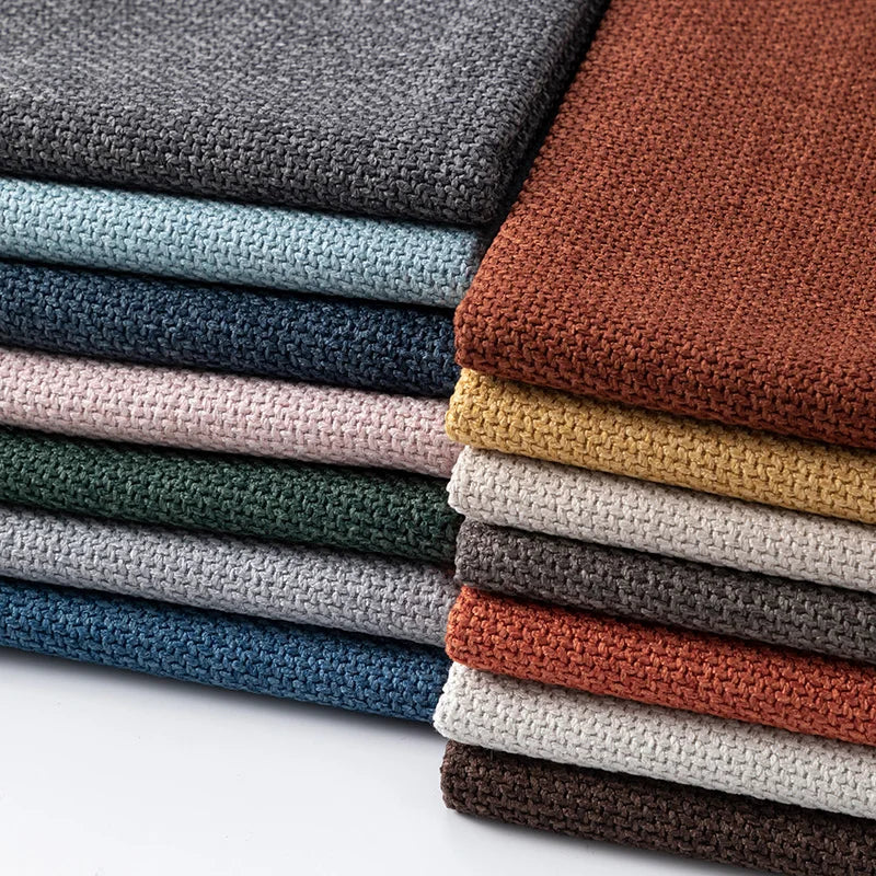 tissu polyester texturé résistant couleurs variées moderne 100cm 145cm décors meubles nappe couture